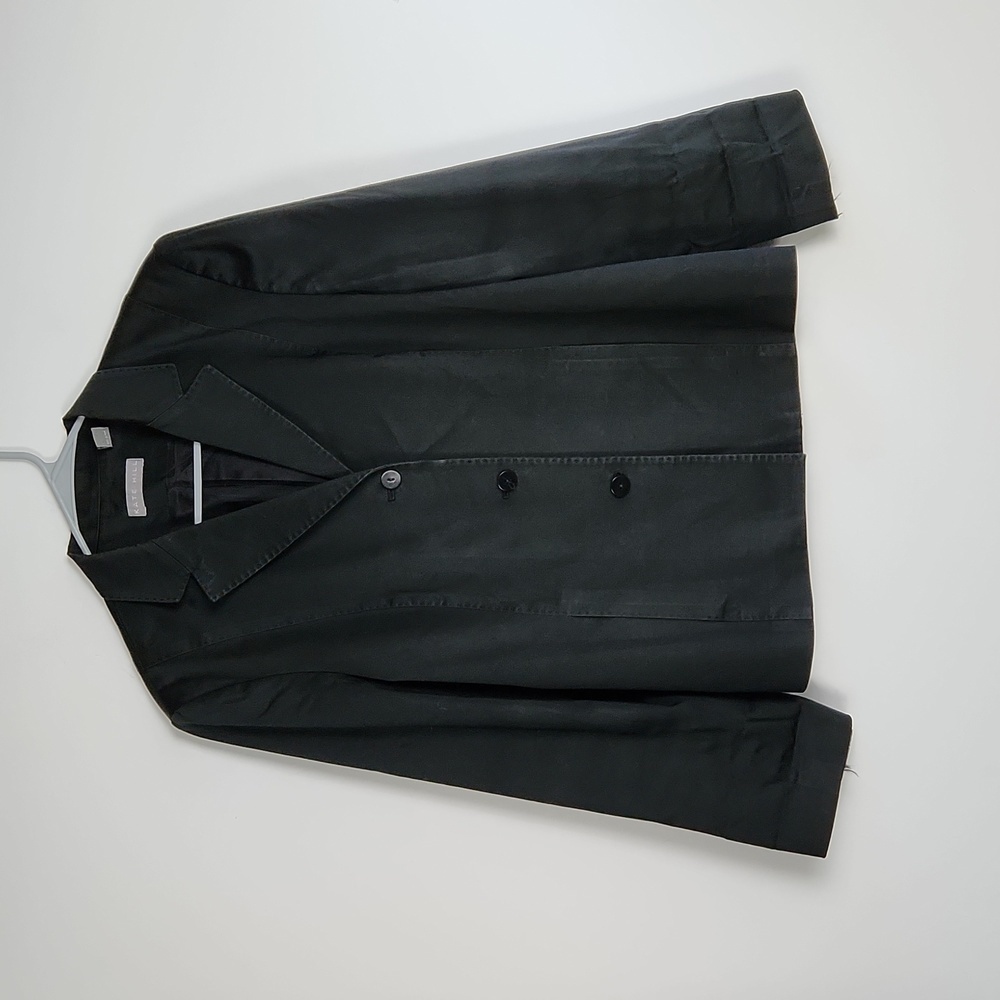 Women's Black Cotton Blazer by Kate Hill Size 12